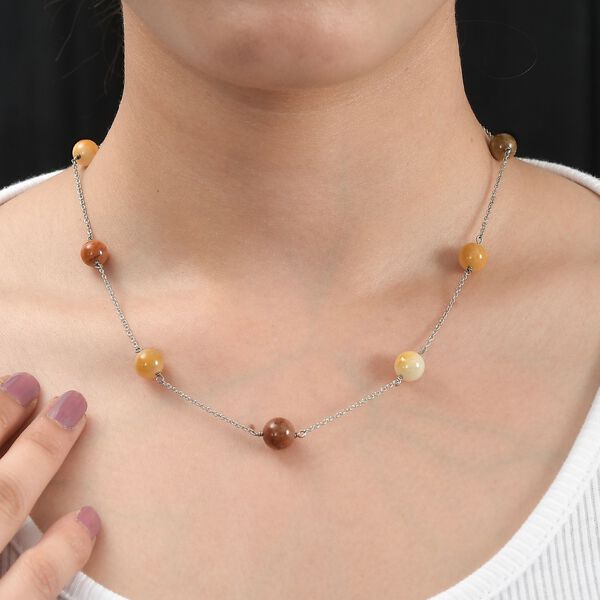 Mehrfarbige Honig Quarz-Halskette, 50 cm - 40 ct. image number 3