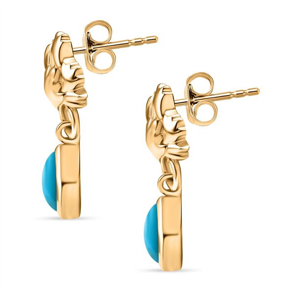 AA Sleeping Beauty Türkis Ohrringe - 1,29 ct. image number 3