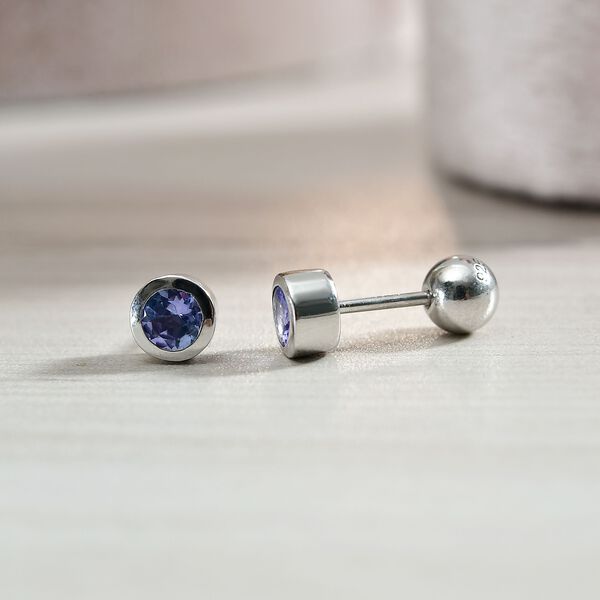 Tansanit Ohrringe, 925 Silber rhodiniert - 0,53 ct. image number 2