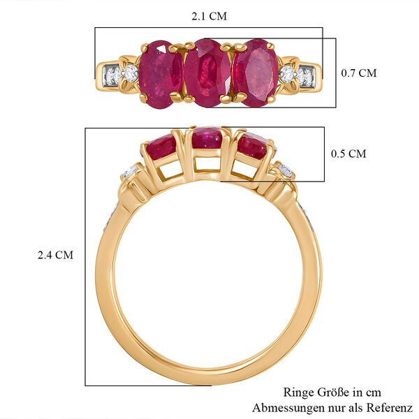 D&rsquo;Joy afrikanischer Rubin und Zirkon Ring - 2,29 ct. image number 6