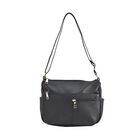 Crossbody Handtasche aus 100% echtem Leder, Schwarz image number 0