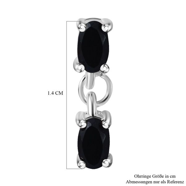 Schwarze Spinell Ohrringe - 0,86 ct. image number 4