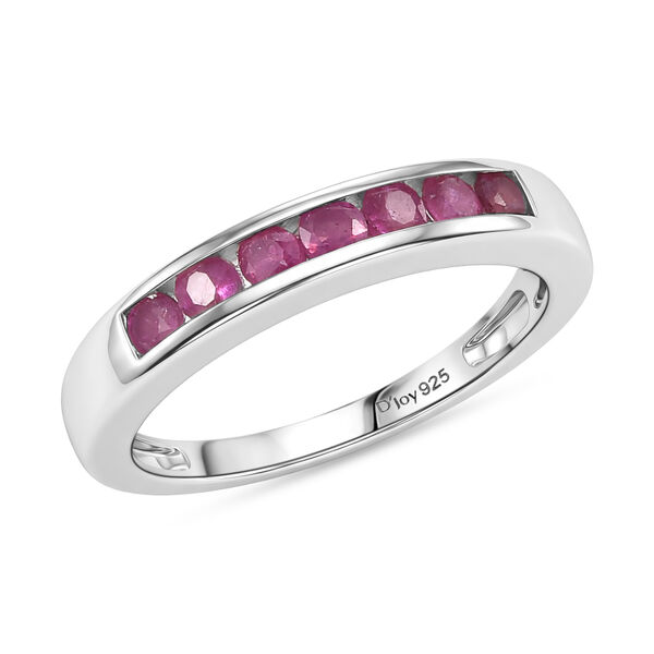 D'Joy AA Afrikanischer Rubin (Fissure gef&uuml;llt) Ring 925 Silber Antik-silber-Plattierung (Gr&ouml;&szlig;e 17.00) ca. 0,75 ct image number 3