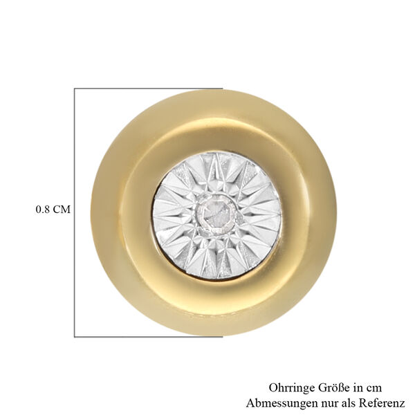 Diamant Solit&auml;r-Ohrstecker in Silber image number 5