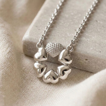 Halskette mit Herzmotiven, 45cm