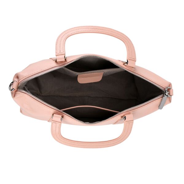 Eleganter Leder Crossbody Tasche im Clean Chic Look 27 x 17 x 10 cm Ros&eacute; image number 7