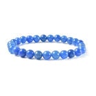 2er-Set flexibles, blaues Jade-Armband, 19 cm, und Ohrstecker, 925 Silber rhodiniert ca. 126,00 ct image number 2