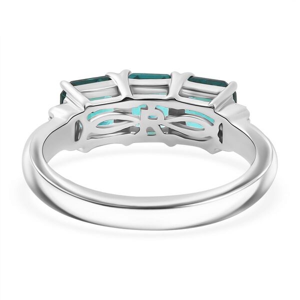 RHAPSODY - AAAA Lagunen Turmalin (ASSCHER SCHLIFF), Wei&szlig;er Diamant SGL zertifiziert Ring 950 Platin (Gr&ouml;&szlig;e 17.00) ca. 2.28 ct image number 6