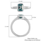 Kambodschanischer, blauer und weißer Zirkon-Ring, 925 Silber platiniert  ca. 1,46 ct image number 6