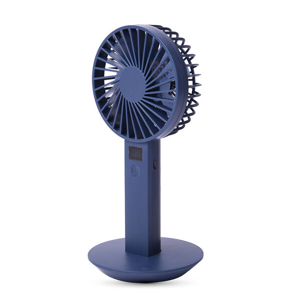 Mini-Ventilator mit 5 Lüfterflügeln und USB-Kabel, Blau image number 5