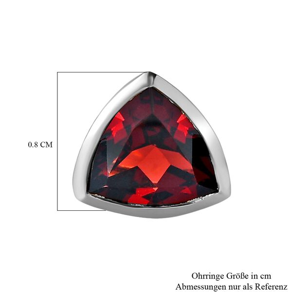 Nat&uuml;rliche Mosambik Granat Ohrringe, 925 Silber platiniert ca. 1.80 ct image number 5