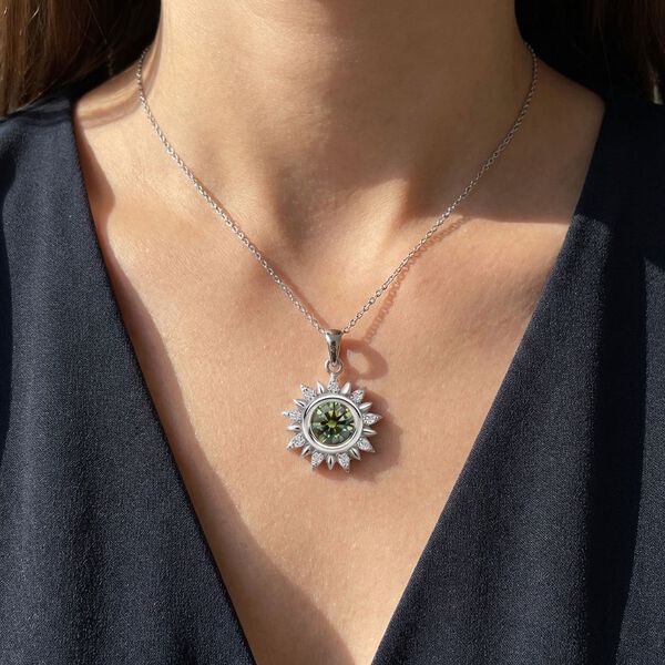 D'Joy Paraiba Moissanit und Moissanit Anh&auml;nger - 0,48 ct. image number 2