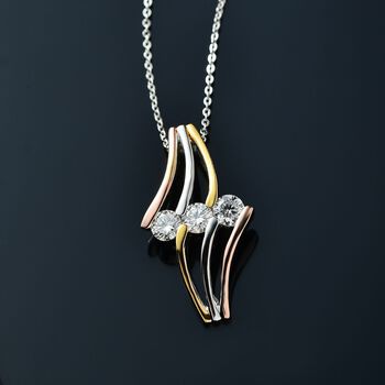 EF Moissanit Anh&auml;nger mit 20cm Kette - 0,72 ct.