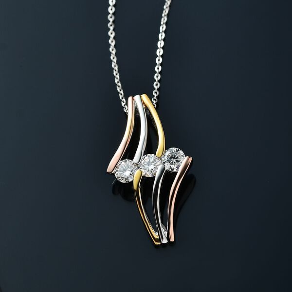 EF Moissanit Anh&auml;nger mit 20cm Kette - 0,72 ct. image number 2