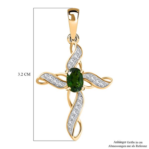 Natürlicher Chromdiopsid und Zirkon-Anhänger - 0,67 ct. image number 6