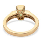 Natürlicher Peridot und Zirkon Solitär Ring 925 Silber vergoldet  ca. 1,00 ct image number 5