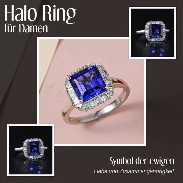 RHAPSODY AAAA Tansanit und VS EF Diamant Ring in 950 Platin - 3,41 ct. image number 2