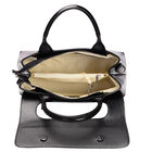 Echtes Leder Handtasche mit erweiterbarem Schulterriemen, Größe 31x11x21 cm, Schwarz image number 4