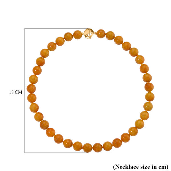 Honig Jade Halskette ca. 50 cm 925 Silber Vergoldet ca. 720.00 ct image number 5
