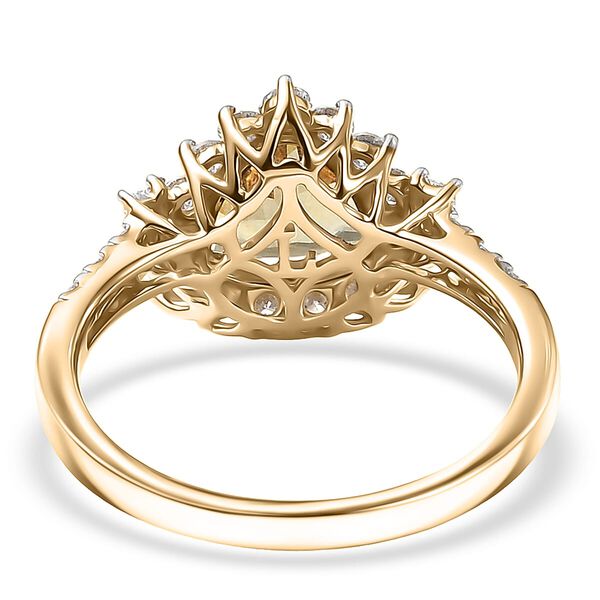 LUXURIANT DIAMOND - AAA Nat&uuml;rlicher goldener Tansanit, Lab Grown Diamant Ring 417 Gold (Gr&ouml;&szlig;e 16.50) ca. 2,85 ct image number 4