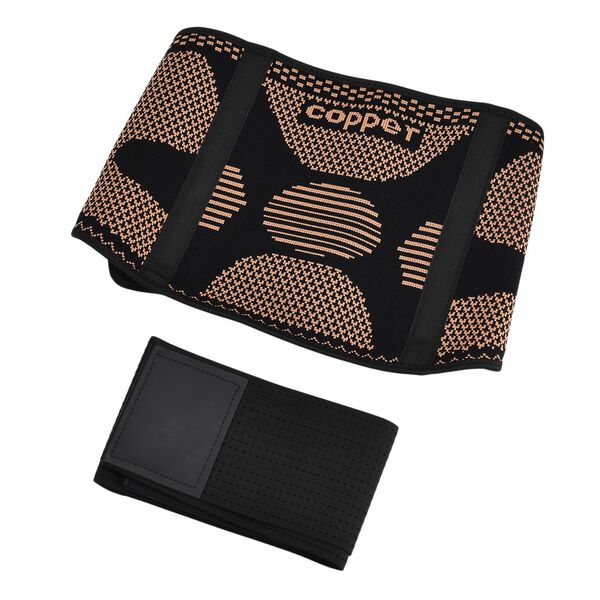 Kupferfaser Rücken und Taillen Gürtel Größe L Kompression Schwarz Kupfer image number 5