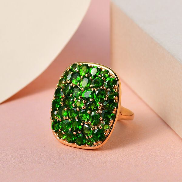 Natürlicher Chromdiopsid-Ring - 6,15 ct. image number 2