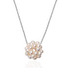 Süßwasser Perle Halskette ca. 50 cm 925 Silber rhodiniert