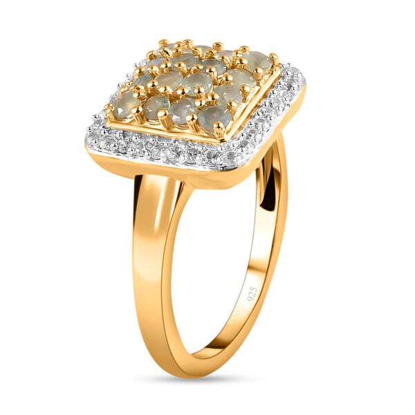 Alexandrit und wei&szlig;er Zirkon-Ring - 0,80 ct. image number 5