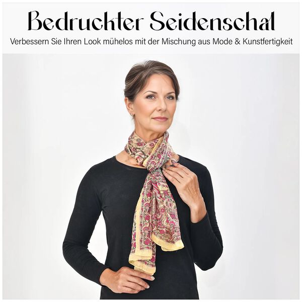 Seiden Schal, orange image number 3