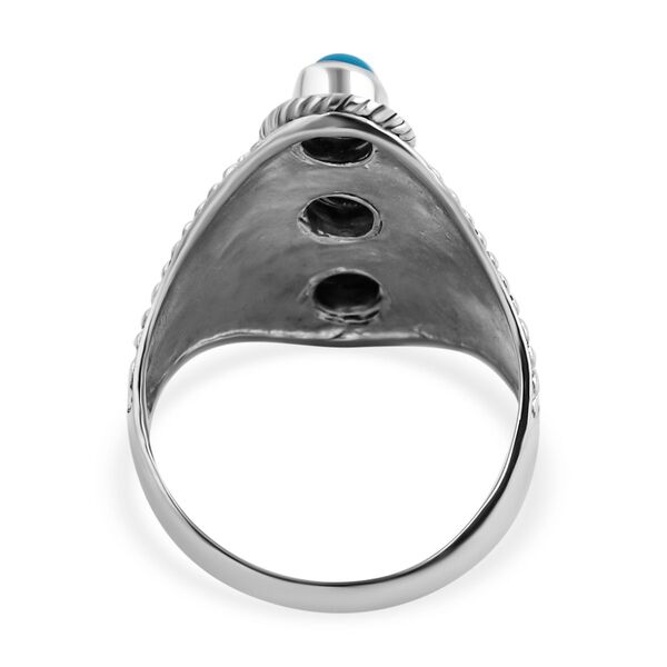 Royal Bali Kollektion- Natürlicher Sleeping Beauty Türkis-Ring - 1,34 ct. image number 4