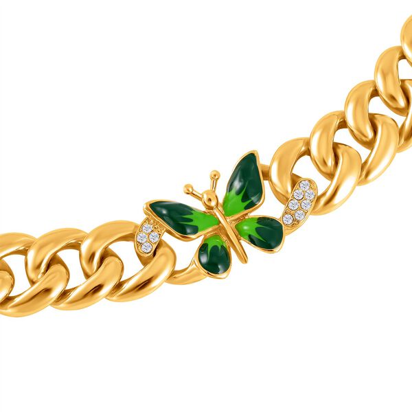 Butterfly Effect gr&uuml;n emaillierte Halskette image number 3