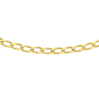 Italienische Panzerkette, ca. 45 cm, 375 Gelbgold