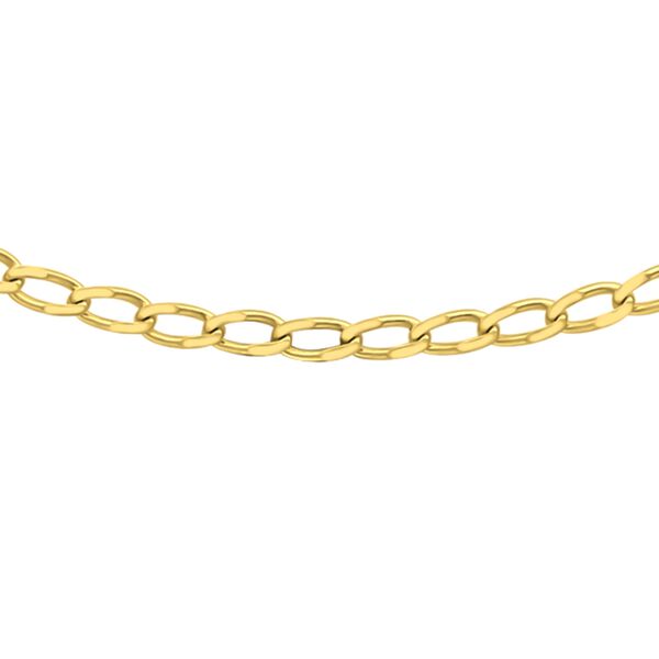 Italienische Panzerkette, ca. 45 cm, 375 Gelbgold