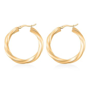 316L Edelstahl IP-Gelbbeschichtung Ohrringe 10,75g