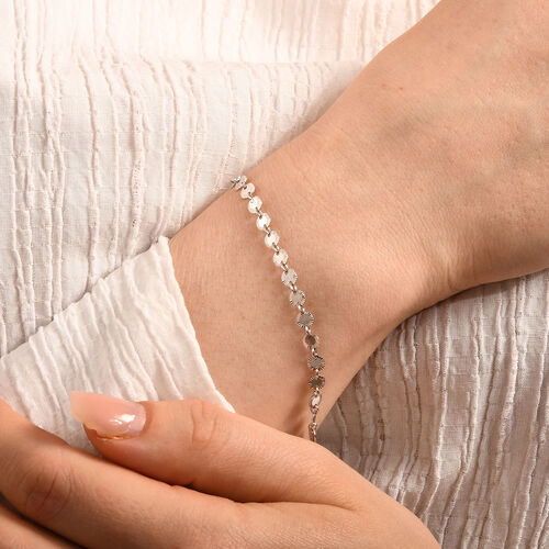 Italienisches Armband, 925 Silber rhodiniert, ca. 18 cm, ca. 2,60g image number 1