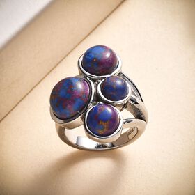 Lila Türkis-Ring - 7,82 ct.