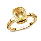Ouro Verde-Quarz-Ring und Anhänger, 925 Silber vergoldet ca. 4.02 ct image number 3