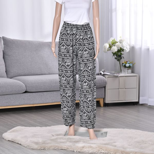 Gewebte Viskosehose, Länge 103/ Hüfte 66/ Taille 56cm, Dunkelblau image number 2