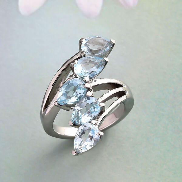 Himmelblauer Topas-Ring -4,83 ct. image number 2