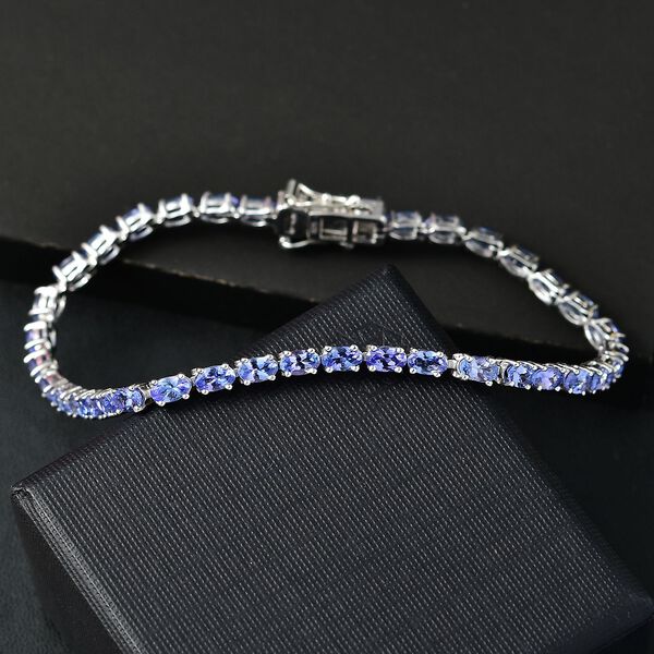 Tansanit Armband ca. 19 cm 925 Silber rhodiniert ca. 7.80 ct image number 2