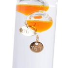Galileo Thermometer mit schwimmenden Kugeln in Orange image number 4