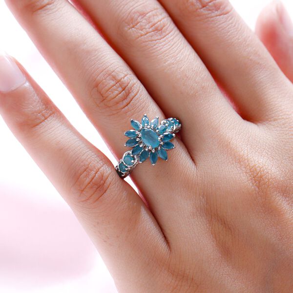 Grandidierit-Ring, 925 Silber platiniert  ca. 1,84 ct image number 3