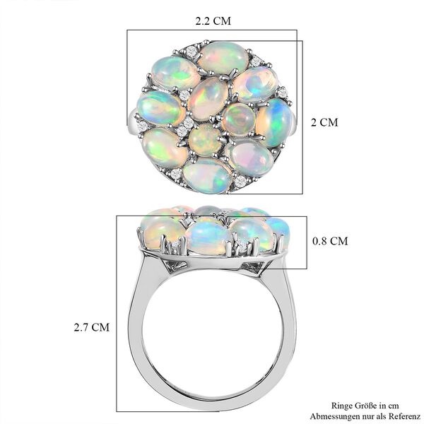 Nat&uuml;rlicher, &auml;thiopischer Welo Opal Ring, 925 Silber platiniert (Gr&ouml;&szlig;e 20.00) ca. 3.43 ct image number 7