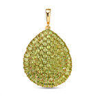 Natürlicher Peridot-Cluster-Anhänger in Silber, 24,48 ct. image number 0