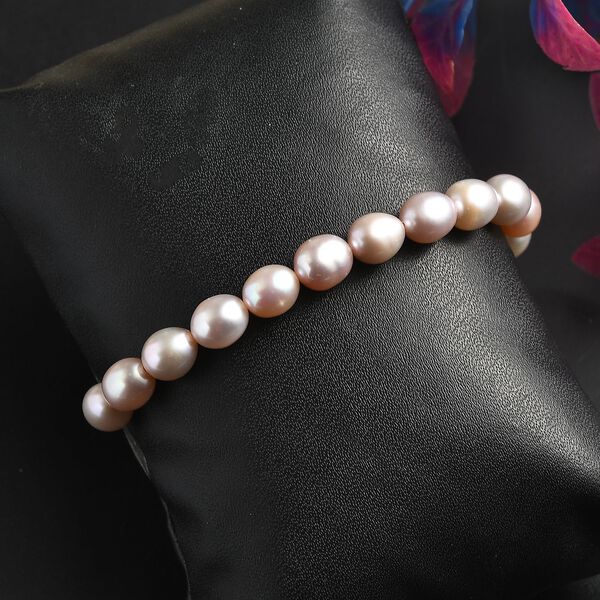 AA Lavendel Perle Armband ca. 26.75 cm 925 Silber rhodiniert image number 1