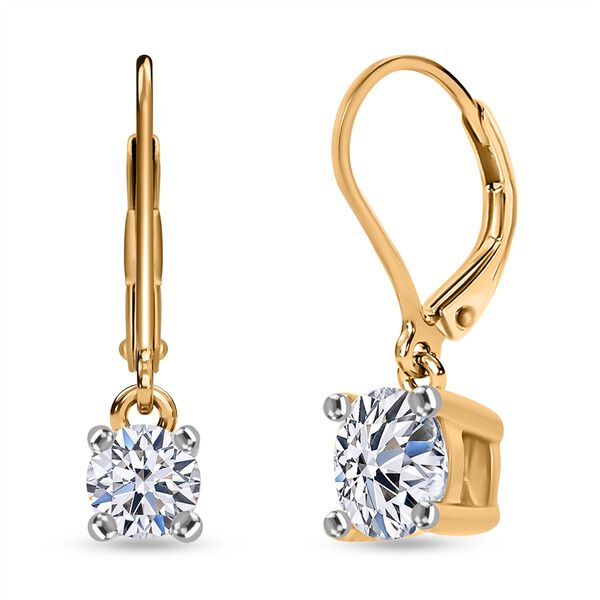 LUXURIANT VS-GH Labor Diamant Ohrringe, 925 Silber 750 Gelbgold Vermeil - 1 ct. image number 0