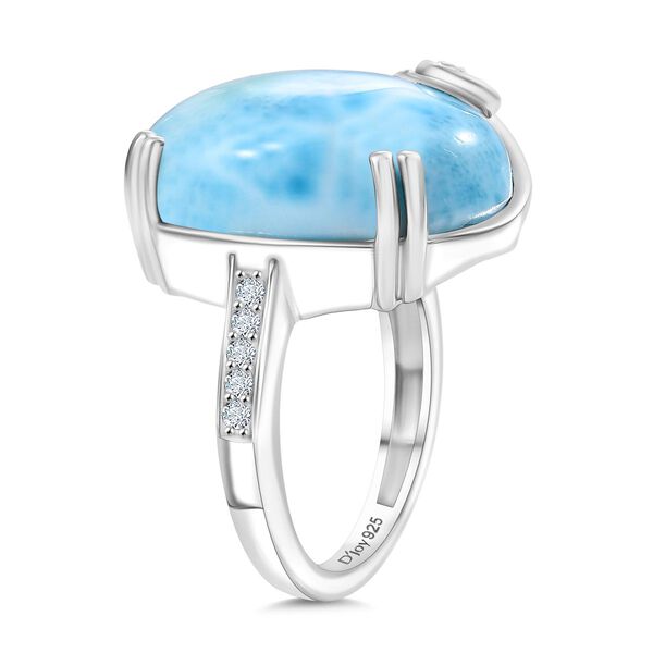 D'Joy Larimar und Zirkon Ring - 18,43 ct. image number 4