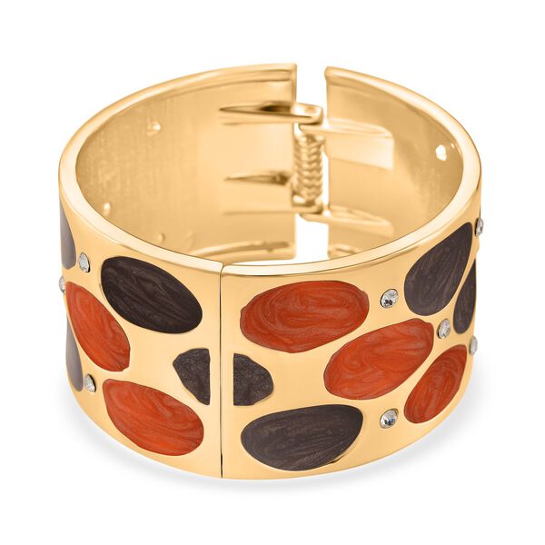 Wei&szlig;er Kristall Armreif ca. 17 cm emailliert image number 5