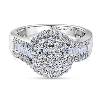 LUXURIANT DIAMOND - Lab Grown Diamant SI-GH Ring 925 Silber Rhodiniert (Gr&ouml;&szlig;e 18.00) ca. 1,00 ct