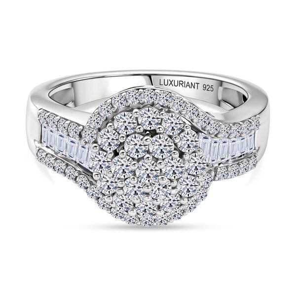 LUXURIANT DIAMOND - Lab Grown Diamant SI-GH Ring 925 Silber Rhodiniert (Gr&ouml;&szlig;e 18.00) ca. 1,00 ct